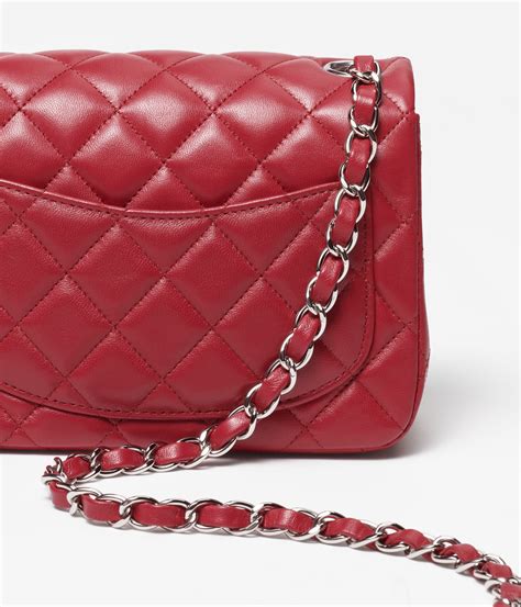 chanel classic mini flap red